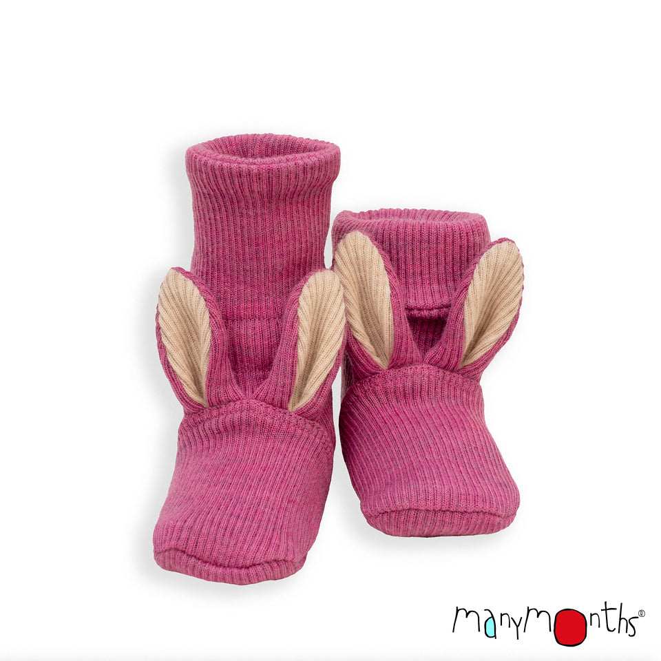 Wool Bunny Baby Booties - Multiple Colours-ManyMonths Nature Woolies-Modern Rascals