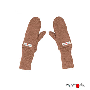 Wool Children's Long Cuff Mittens - Multiple Colours-ManyMonths Nature Woolies-Modern Rascals