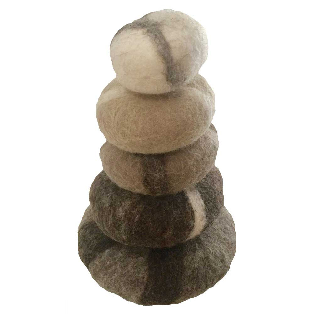 Wool Felt Stacking Rocks - 5 pieces-Papoose-Modern Rascals