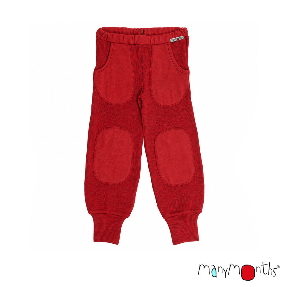 Wool Hazel Unisex Joggers with Pockets and Knee Patches - Multiple Colours-ManyMonths Nature Woolies-Modern Rascals