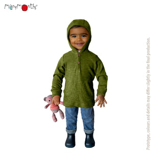 Wool Henley Long Sleeve Hoodie with Pockets - Multiple Colours-ManyMonths Nature Woolies-Modern Rascals