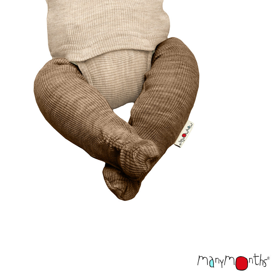 Wool Long Tube Baby Booties - Multiple Colours-ManyMonths Nature Woolies-Modern Rascals