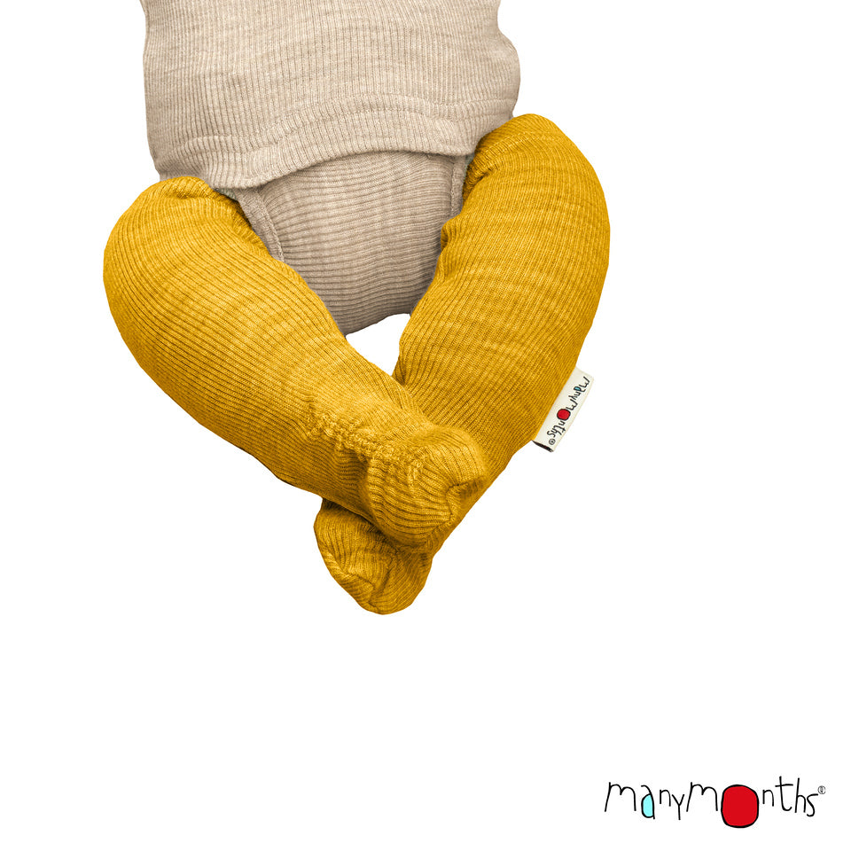 Wool Long Tube Baby Booties - Multiple Colours-ManyMonths Nature Woolies-Modern Rascals