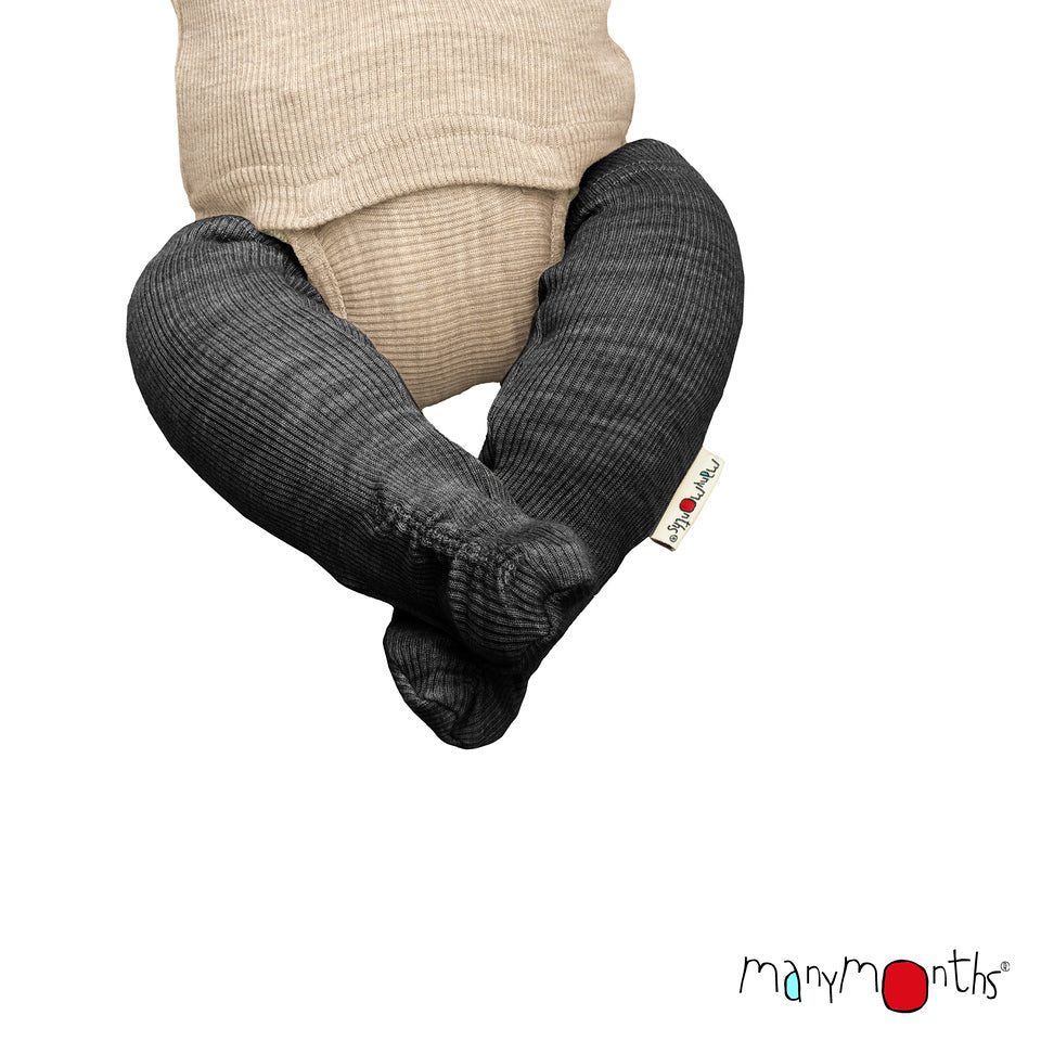 Wool Long Tube Baby Booties - Multiple Colours-ManyMonths Nature Woolies-Modern Rascals