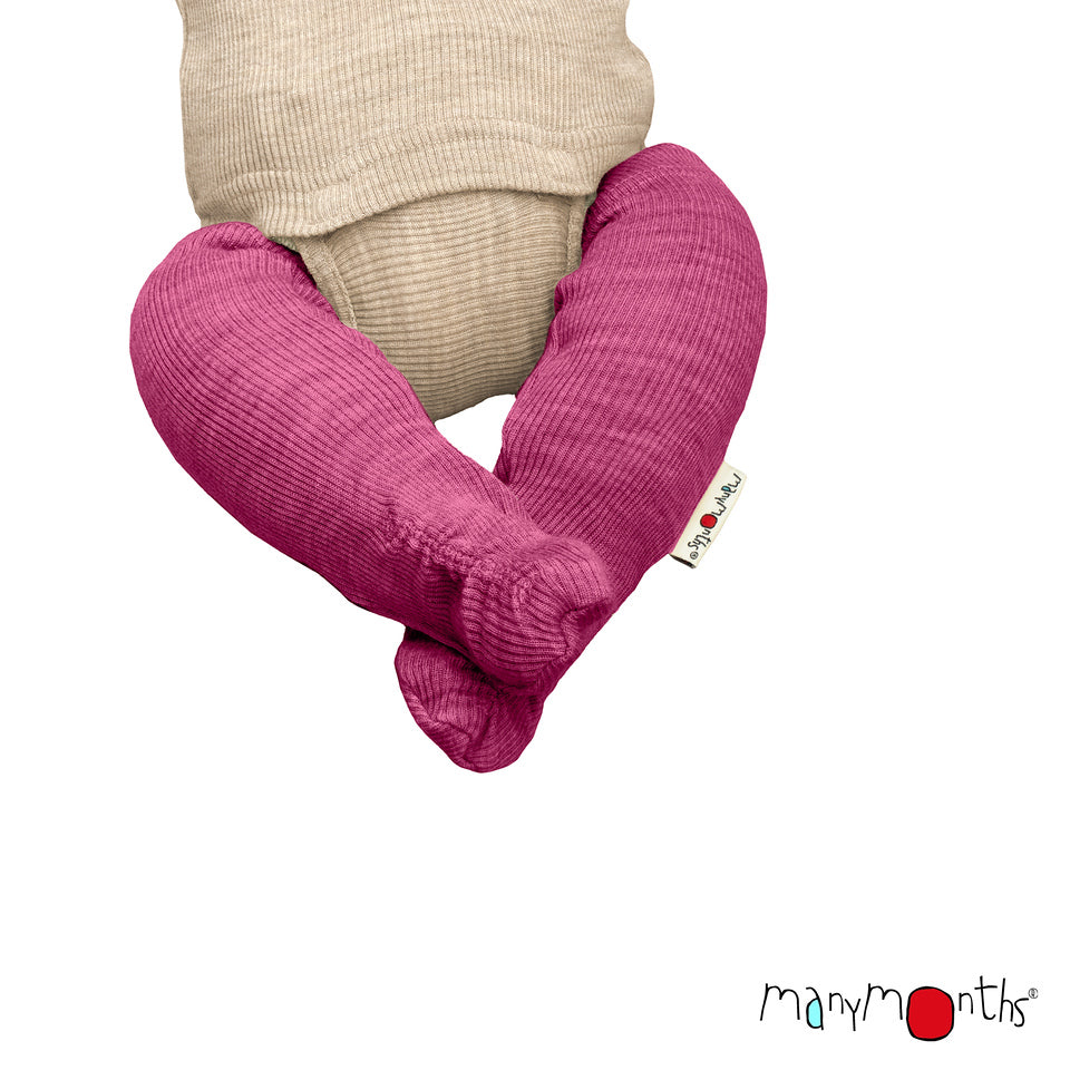 Wool Long Tube Baby Booties - Multiple Colours-ManyMonths Nature Woolies-Modern Rascals