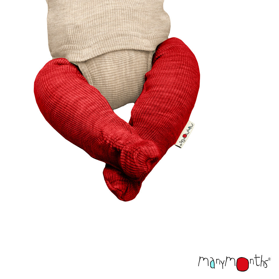 Wool Long Tube Baby Booties - Multiple Colours-ManyMonths Nature Woolies-Modern Rascals
