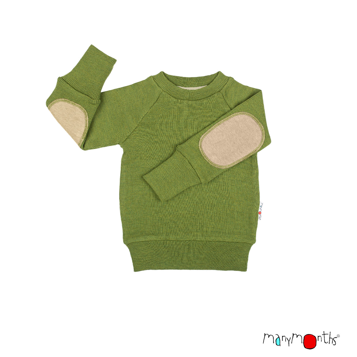 Wool Pullover with Elbow Patches - Multiple Colours-ManyMonths Nature Woolies-Modern Rascals