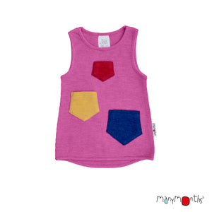 Wool Thermal Over/Under Top with Gem Pockets - Multiple Colours-ManyMonths Nature Woolies-Modern Rascals
