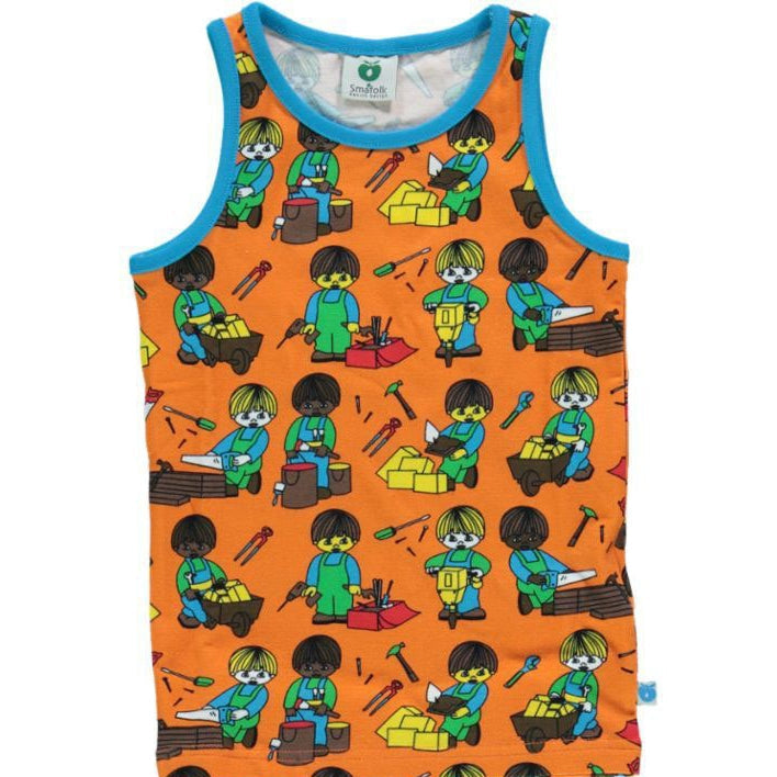 Workers Tank Top - 2 Left Size 9-10 & 11-12 years-Smafolk-Modern Rascals