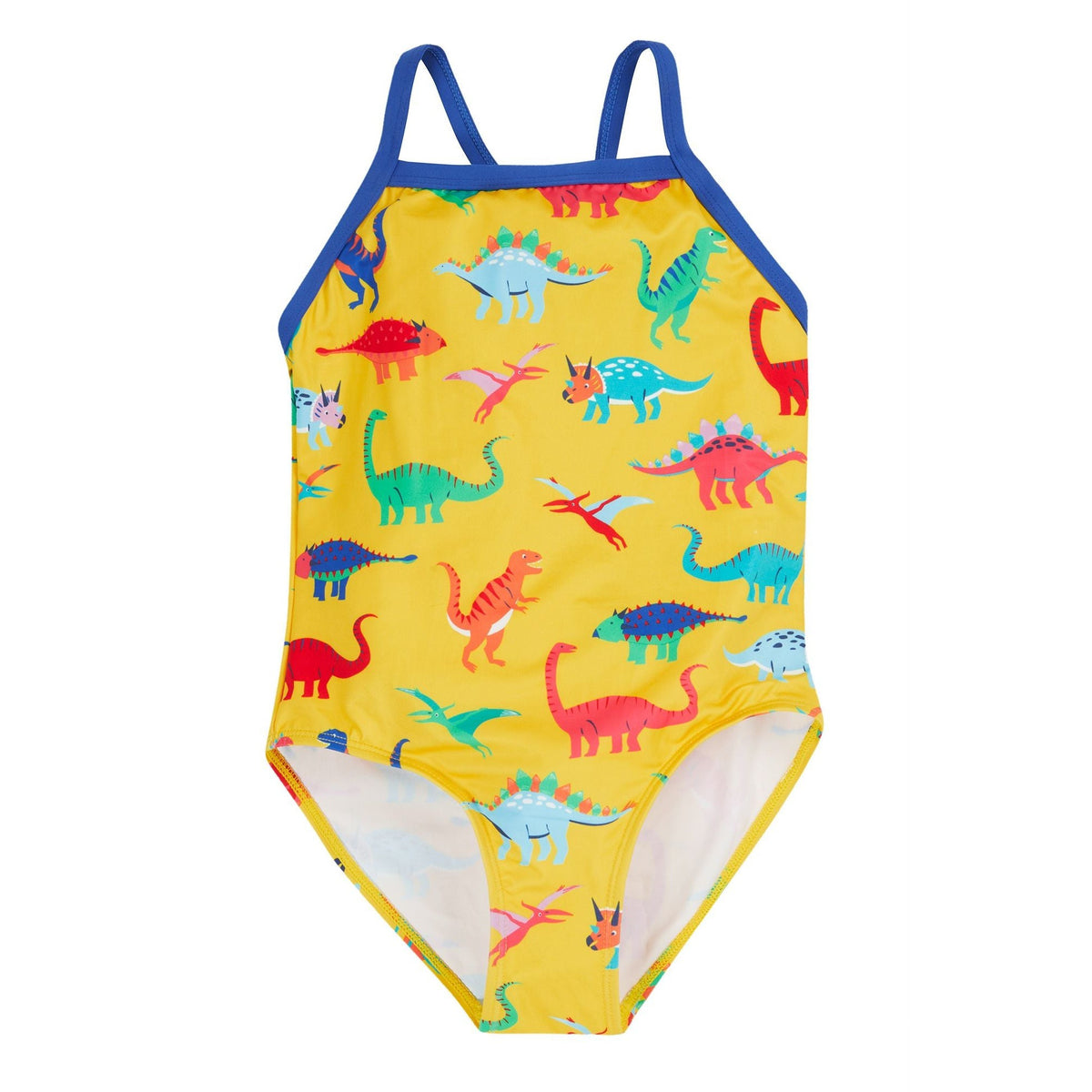 Yellow Dino-Roar! Ruby Swimsuit - 1 Left Size 9-10 years-Frugi-Modern Rascals