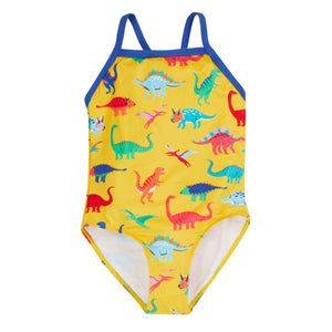 Yellow Dino-Roar! Ruby Swimsuit - 1 Left Size 9-10 years-Frugi-Modern Rascals