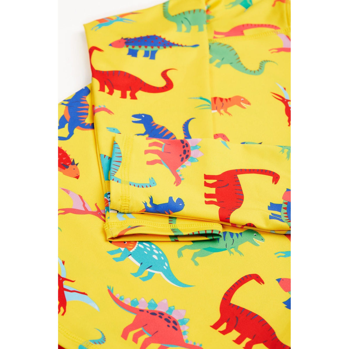 Yellow Dino-Roar! / Tropical Stripe Sun Safe Set - 1 Left Size 8-9 years-Frugi-Modern Rascals