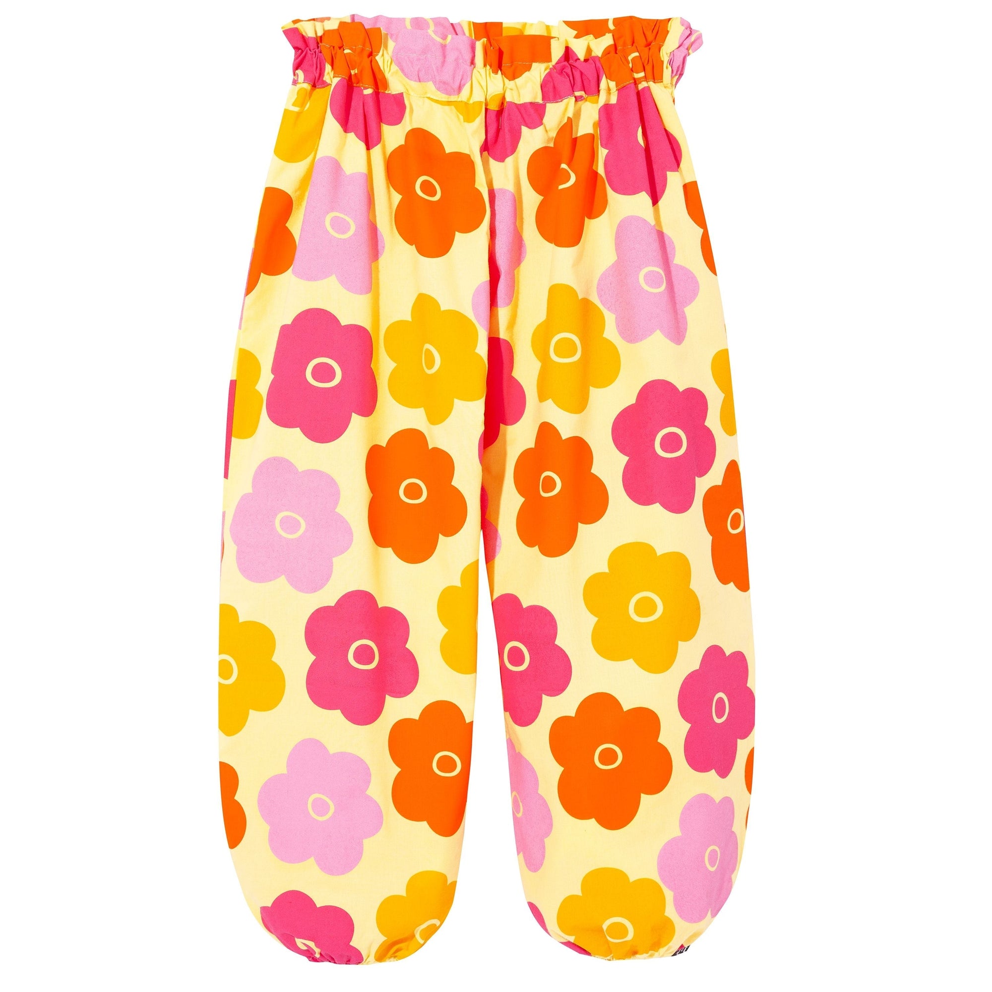Yellow Flower Baggy Pants - 1 Left Size 4-6 years-KuKuKid-Modern Rascals