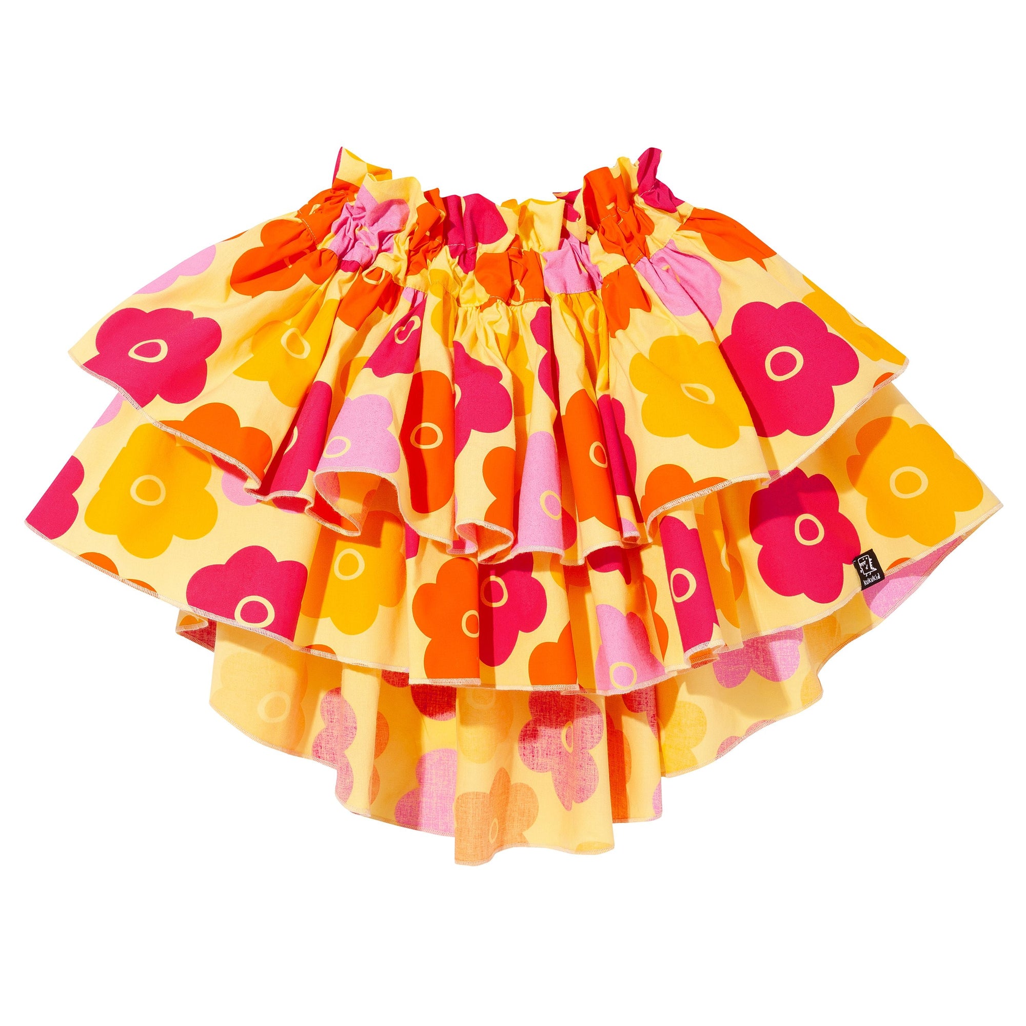Pink-Orange Fish Puffed Sleeve Dress - 2 Left Size 6-8 & 10-12 years