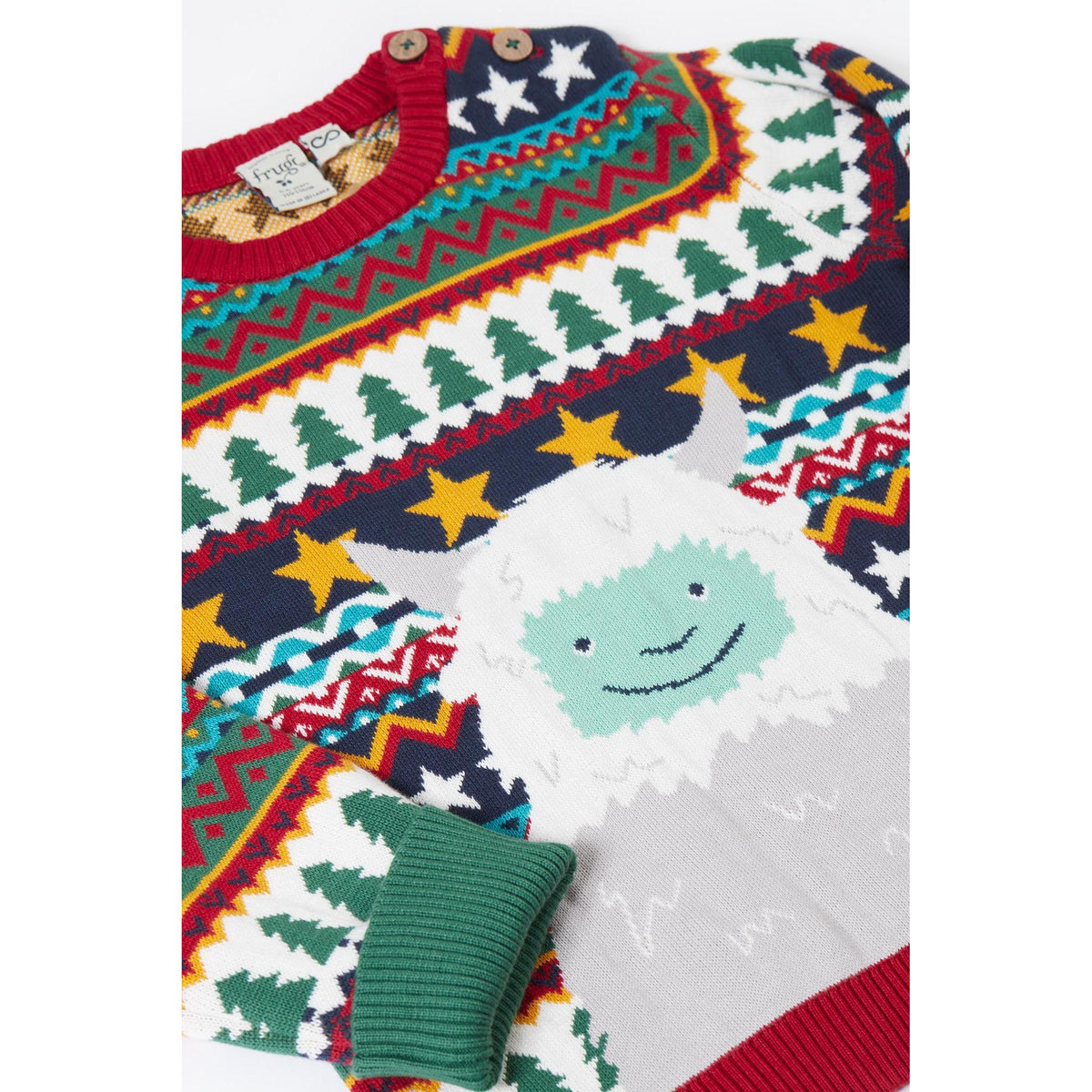 Yeti Fair Isle Forest Fair Isle Sweater - 1 Left Size 6-7 years-Frugi-Modern Rascals